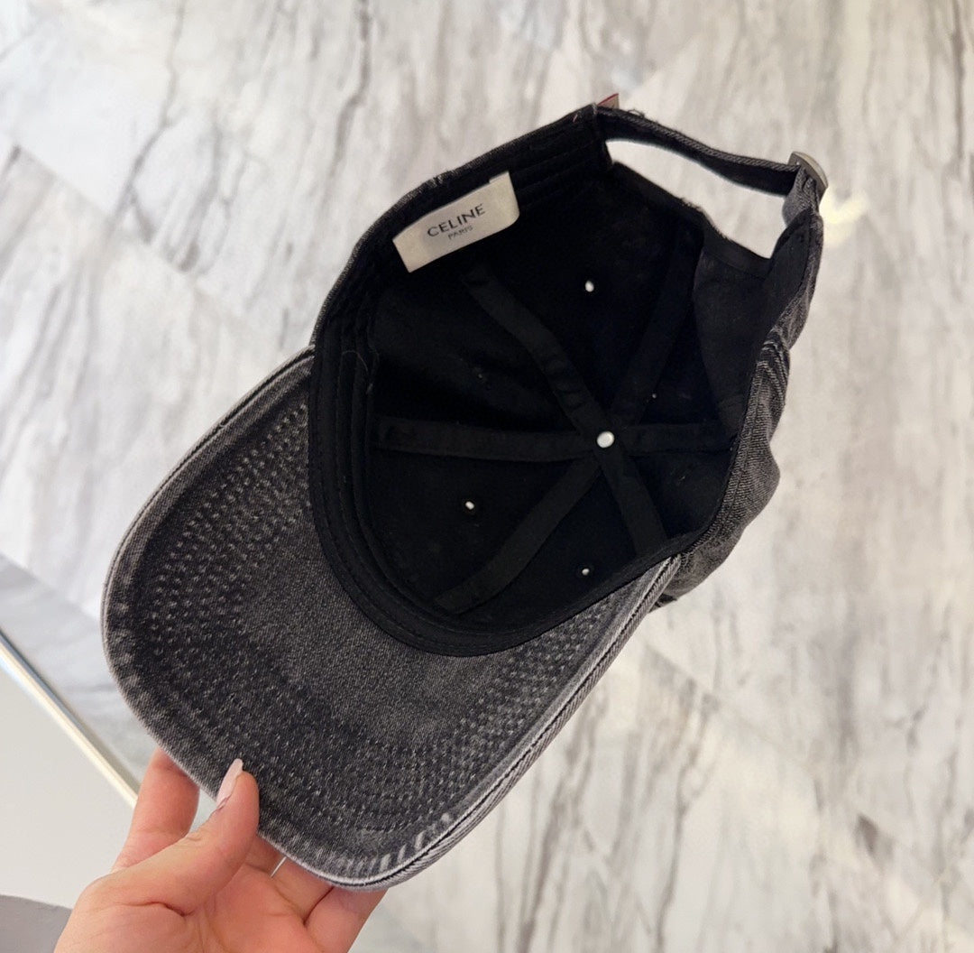 BASEBALL CAP MODEL 650042 IN WASHED BLACK DENIM