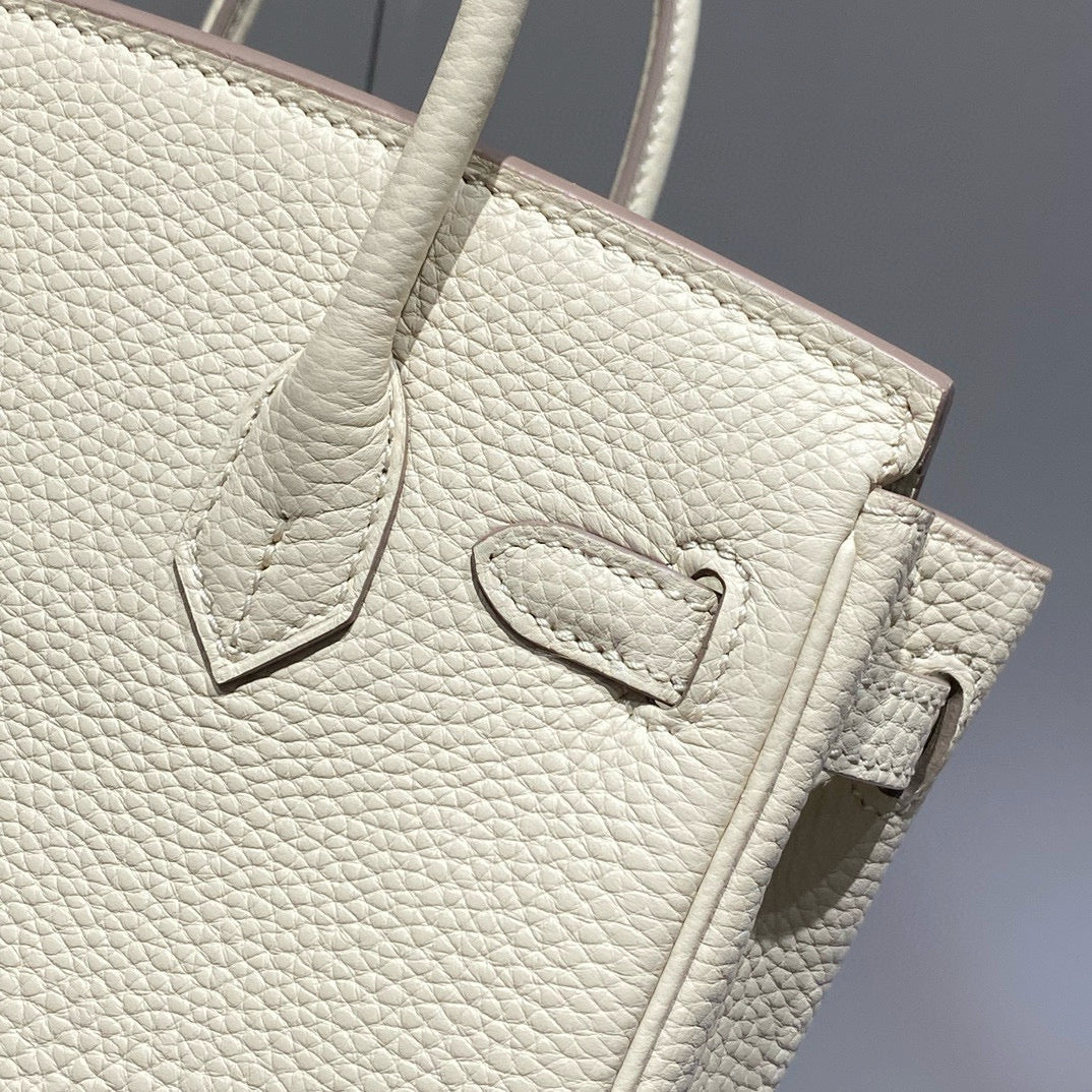 HM BIRKIN 20CM BAG MILKY WHITE TOGO LEATHER GOLD HARDWARE