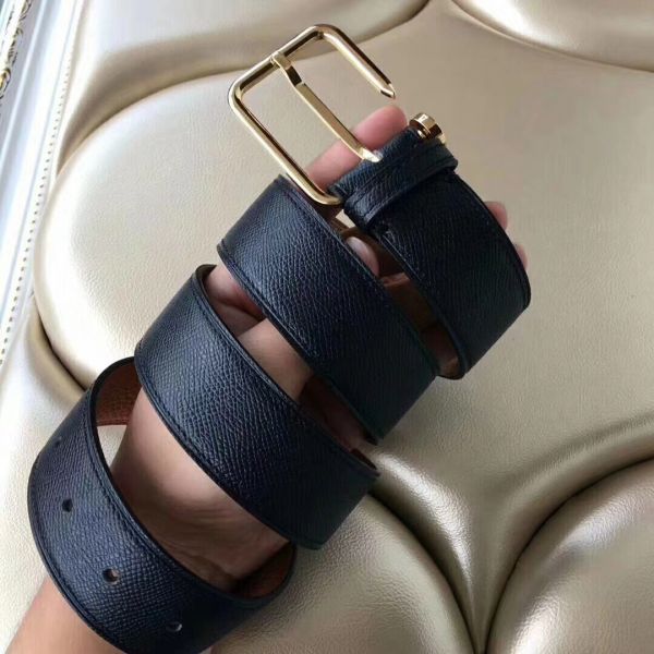 HERM Lennox 40 MM Belt In Black Epsom Leather