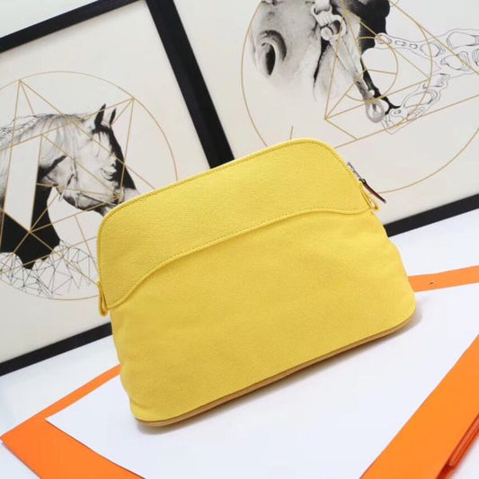 HERM Medium Bolide Travel Case In Yellow Cotton