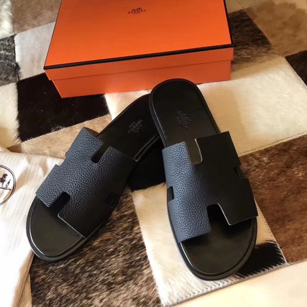 HERM Izmir Sandals In Black Clemence Leather