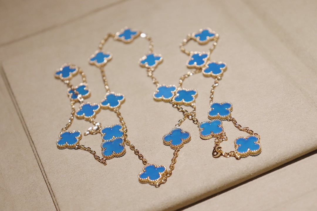 CLOVER 20 MOTIFS TURQUOISE GOLD