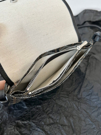PLUMET POCKET WALLET 20 IN BLACK GOYARDINE CANVAS AND LAMBSKIN TRIM