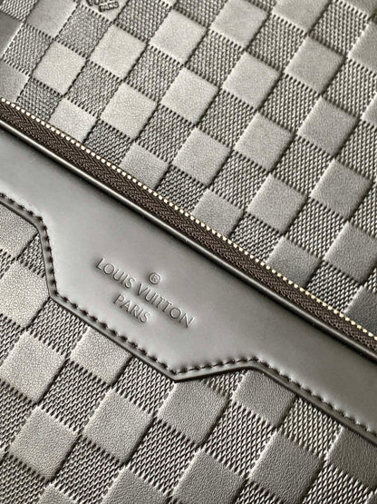 DAMIER CAMPUS BACKPACK 39 IN BLACK CALFSKIN AND CANVAS