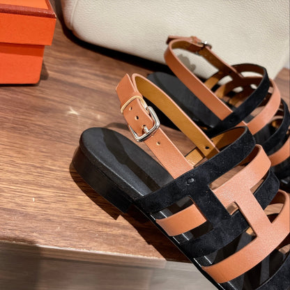 EPHESE SANDAL BLACK CALFSKIN