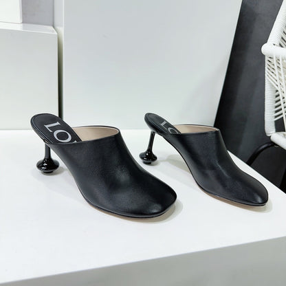 LW TOY MULE 95 BLACK CALFSKIN