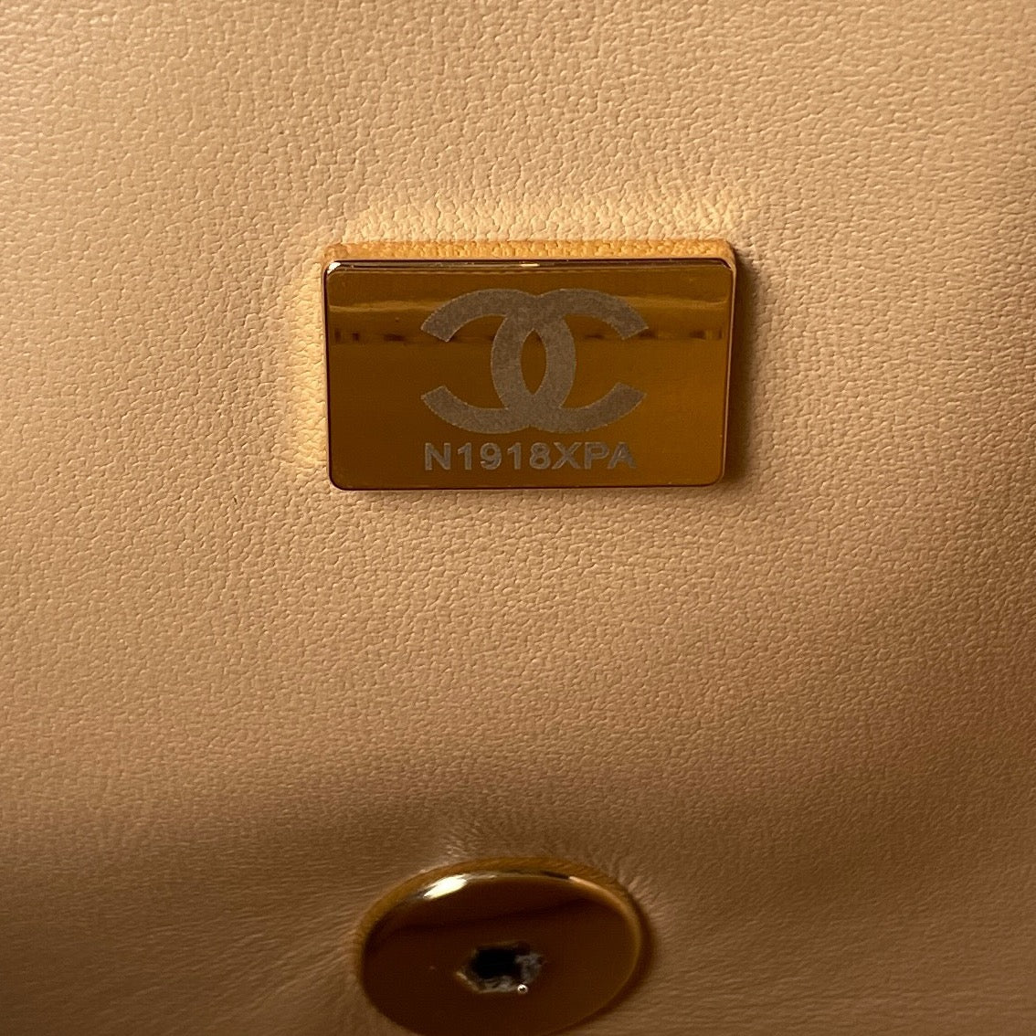 CC 26 CLUTCH WITH CHAIN BAG IN DARK BEIGE CALFSKIN