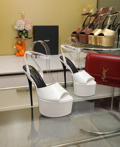 SL SUPER HIGH HEELS SANDAL WHITE CALFSKIN