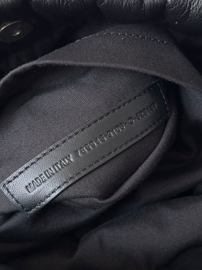 MONACO BAG 32 IN BLACK QUILTED THIN CALFSKIN SILVER HARDWARE