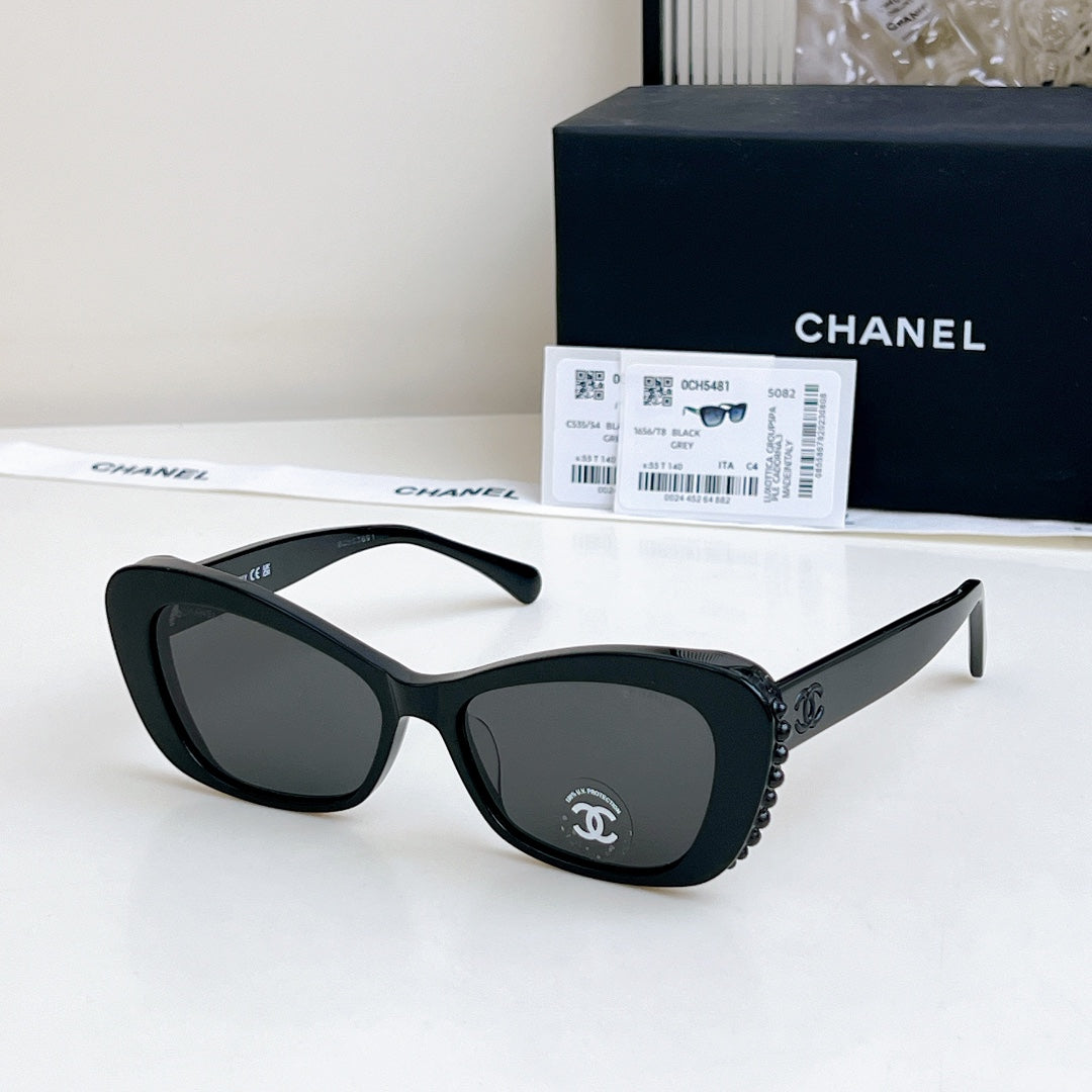 BUTTERFLY SUNGLASSES CH5481H IN ACETATE EMBOSSED PEARL