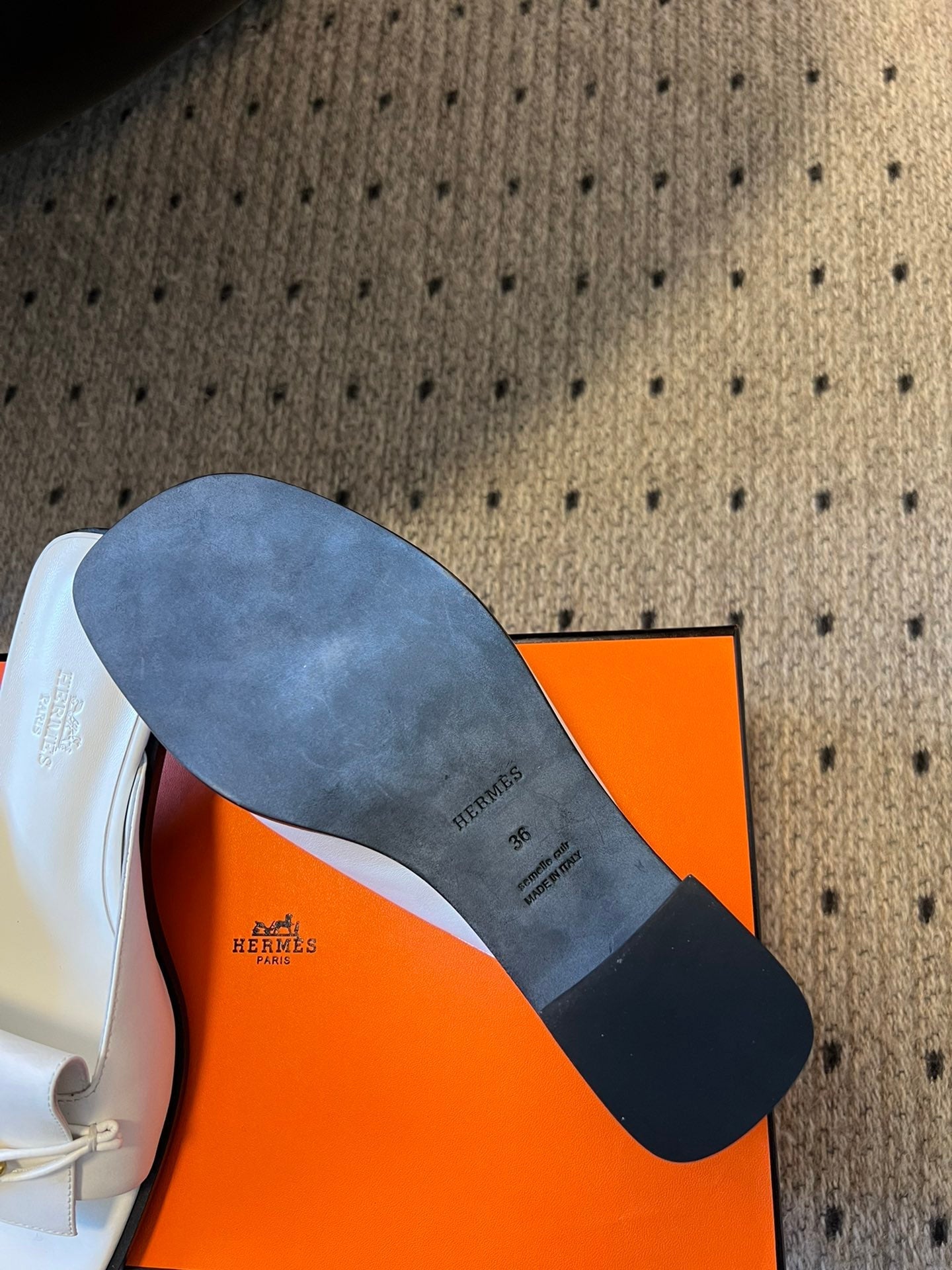 ILOT 55 MM SANDAL IN WHITE CALFSKIN