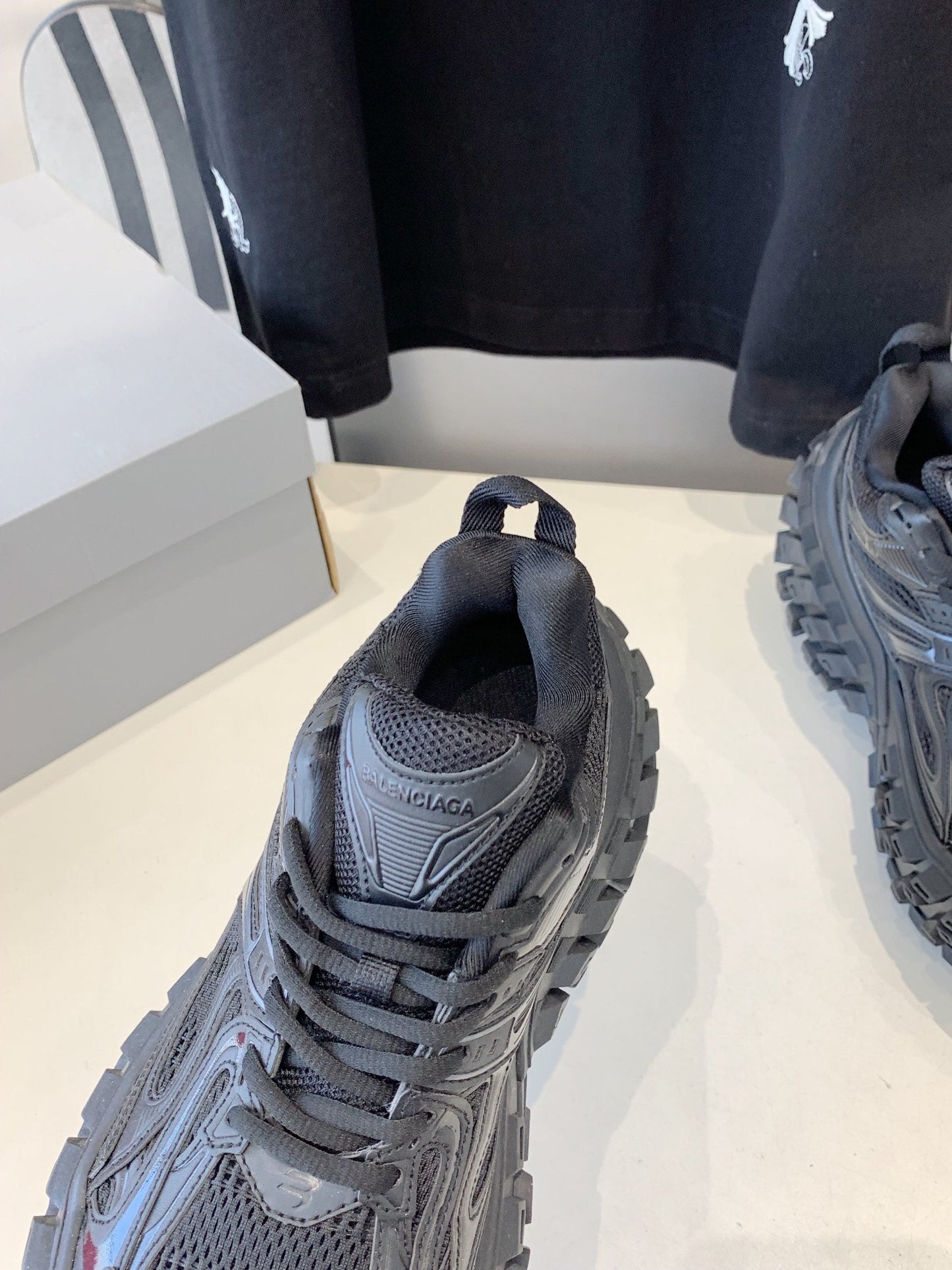 CHUNKY SNEAKERS IN BLACK POLYURETHANE, POLYESTER AND NYLON