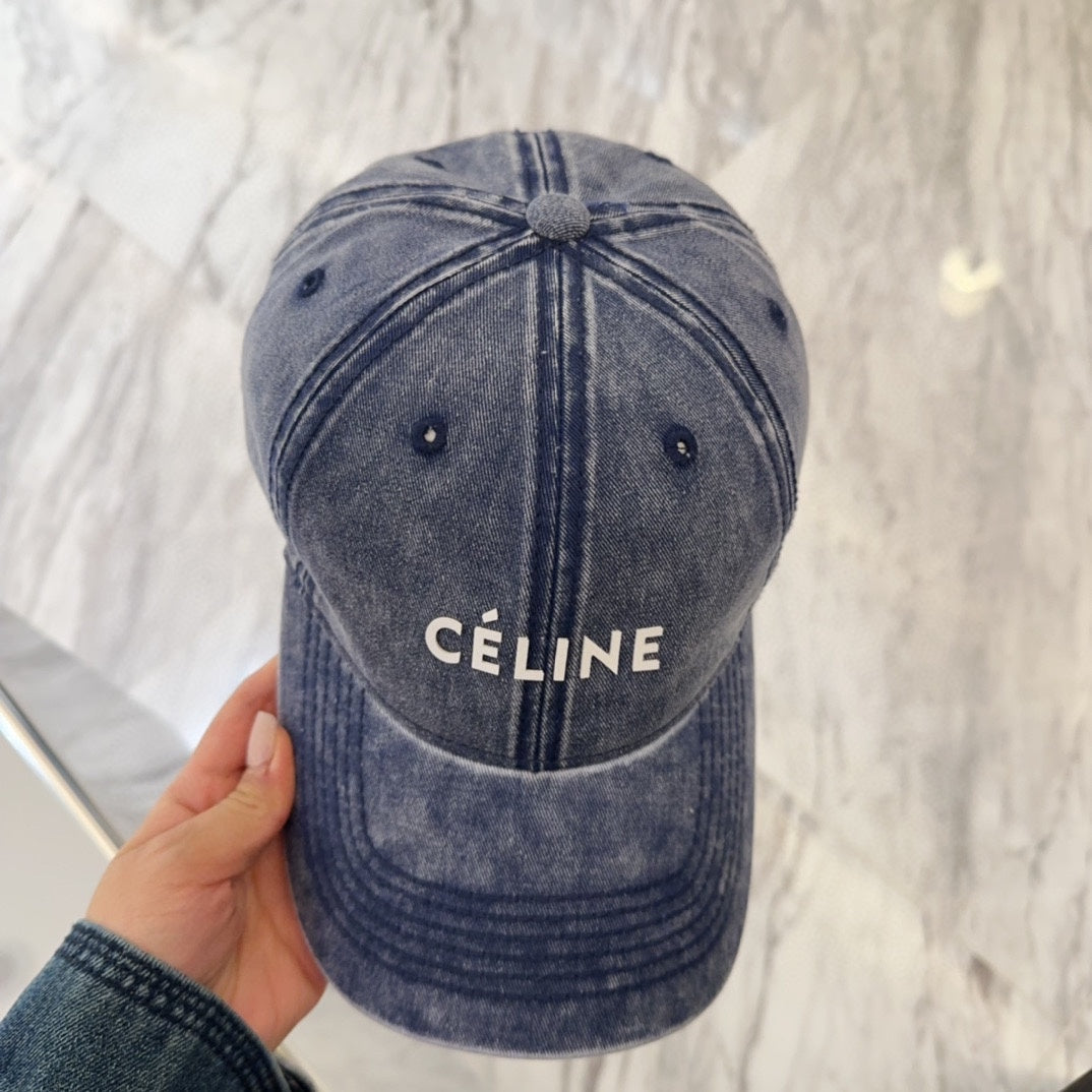 BASEBALL CAP MODEL 650044 IN WASHED BLUE DENIM