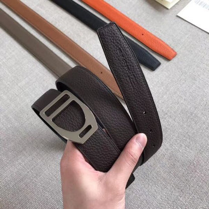 HERM Etrier Buckle Belt & Chocolate Clemence 32 MM Strap