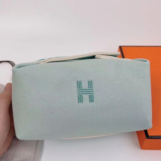 HERM Bride-a-Brac Large Case in Light Green Canvas