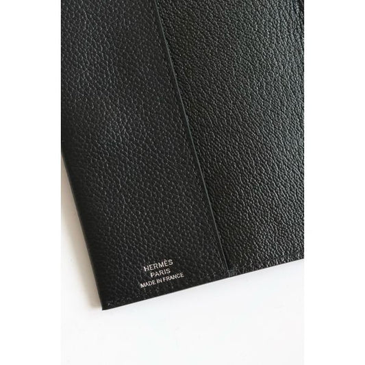 HERM R.M.S Passport Holder in Black Evercolor Calfskin