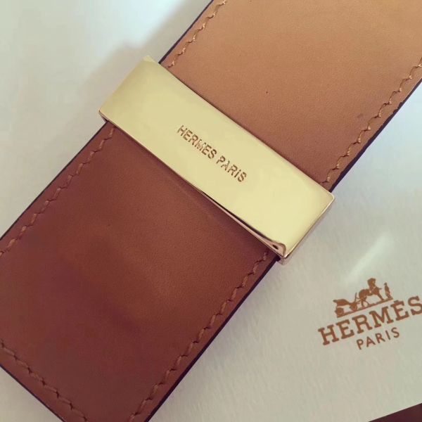 HERM Brown Crocodile Collier de Chien Bracelet Size S