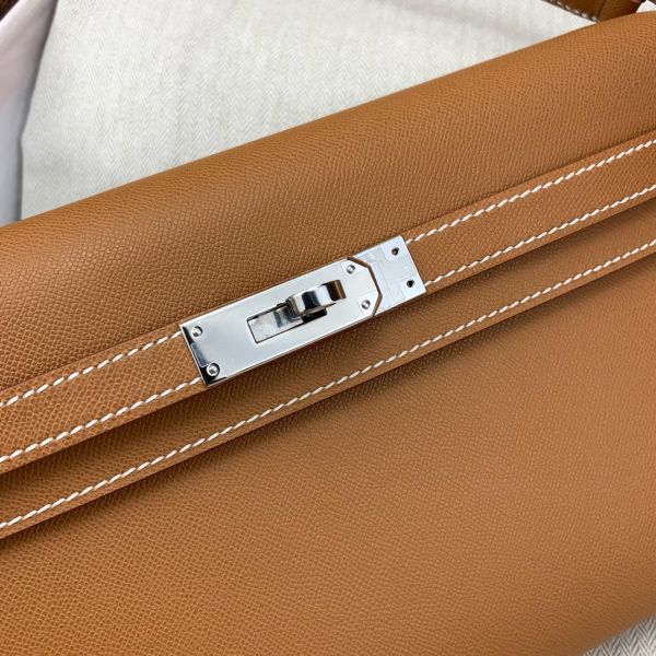 HERM Kelly Elan Handmade Bag In Gold Epsom Leather