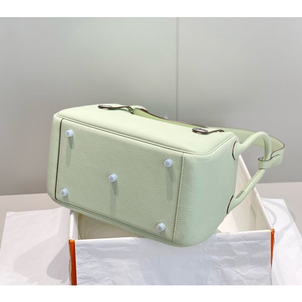 HERM Lindy 30cm Bag In Vert Fizz Clemence Leather PHW