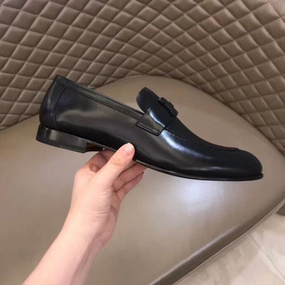 HERM Men's Paris Loafers In Black Calfskin
