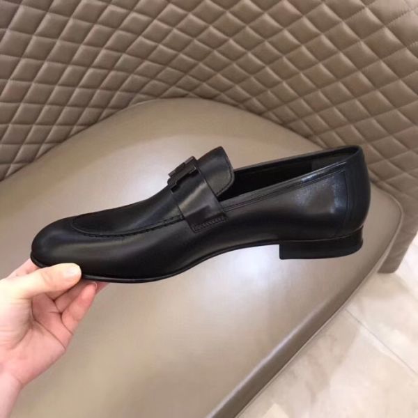 HERM Men's Paris Loafers In Black Calfskin