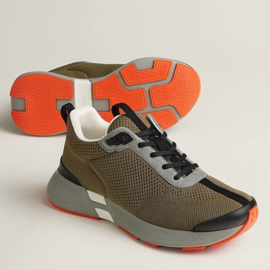 HERM Heros Sneakers in Khaki Technical Knit