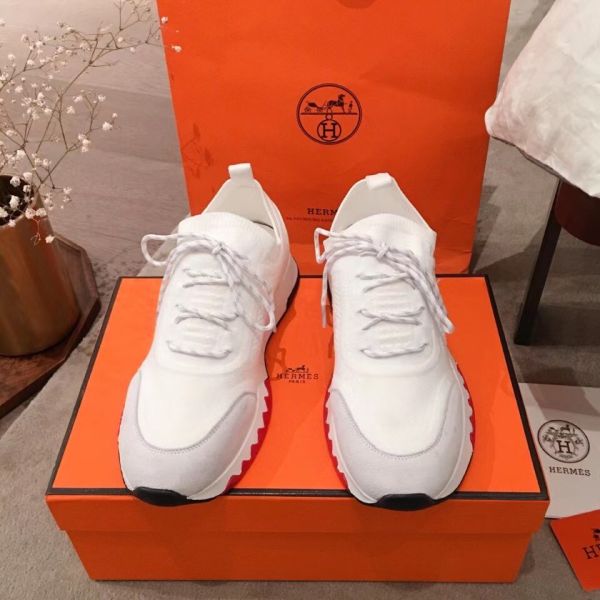 HERM Men's Addict Sneakers In White Knit