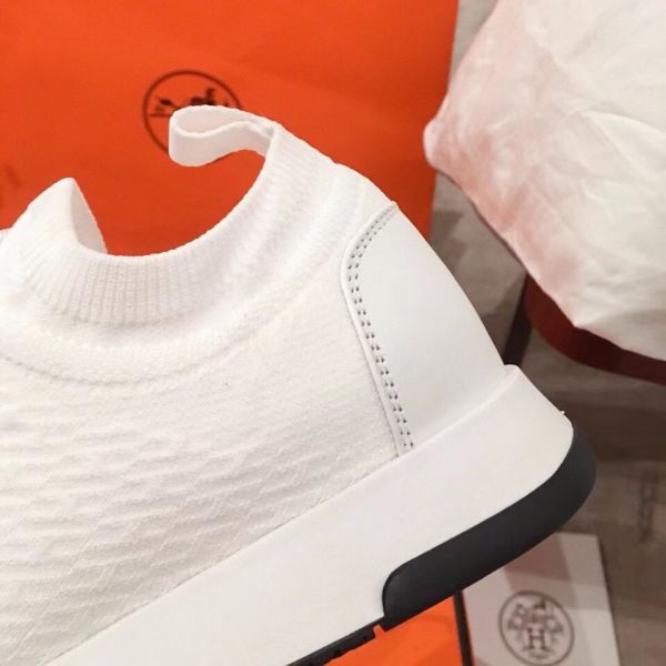 HERM Men's Addict Sneakers In White Knit