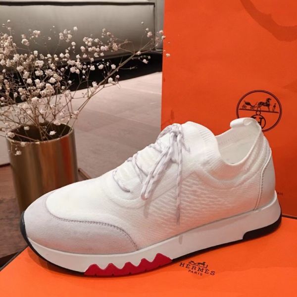HERM Men's Addict Sneakers In White Knit