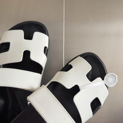 HERM Men's Chypre Sandals in White Calfskin