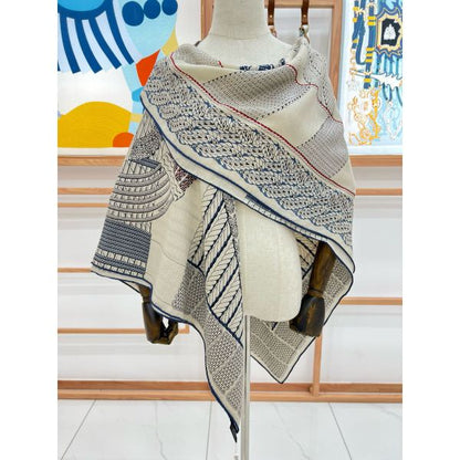 HERM Grey Dressage Tressage Shawl 140