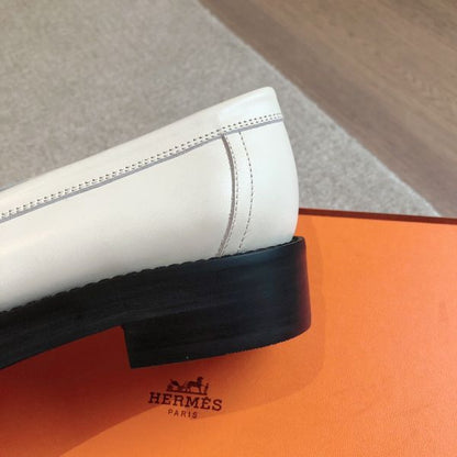 HERM Women's Impact Loafers in White Leather