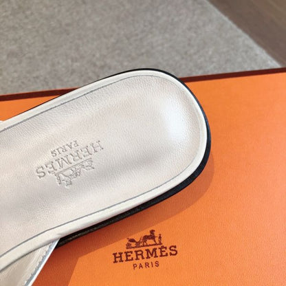 HERM Women's Isle Sandals in White Leather