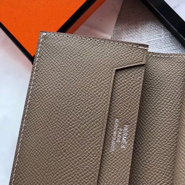 HERM Bearn Mini Wallet In Taupe Epsom Leather