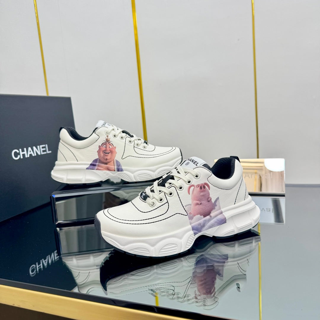 TRAINERS SNEAKER IN WHITE CALFSKIN WITH STICKER 238622