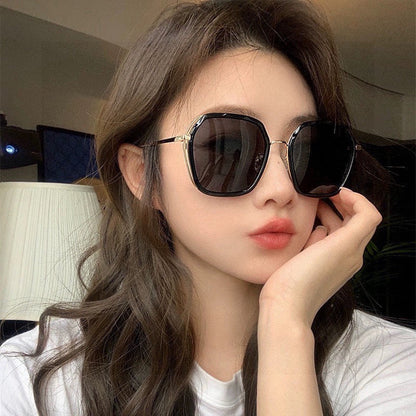 SQUARE FRAME SUNGLASSES G6581 IN ACETATE AND METAL