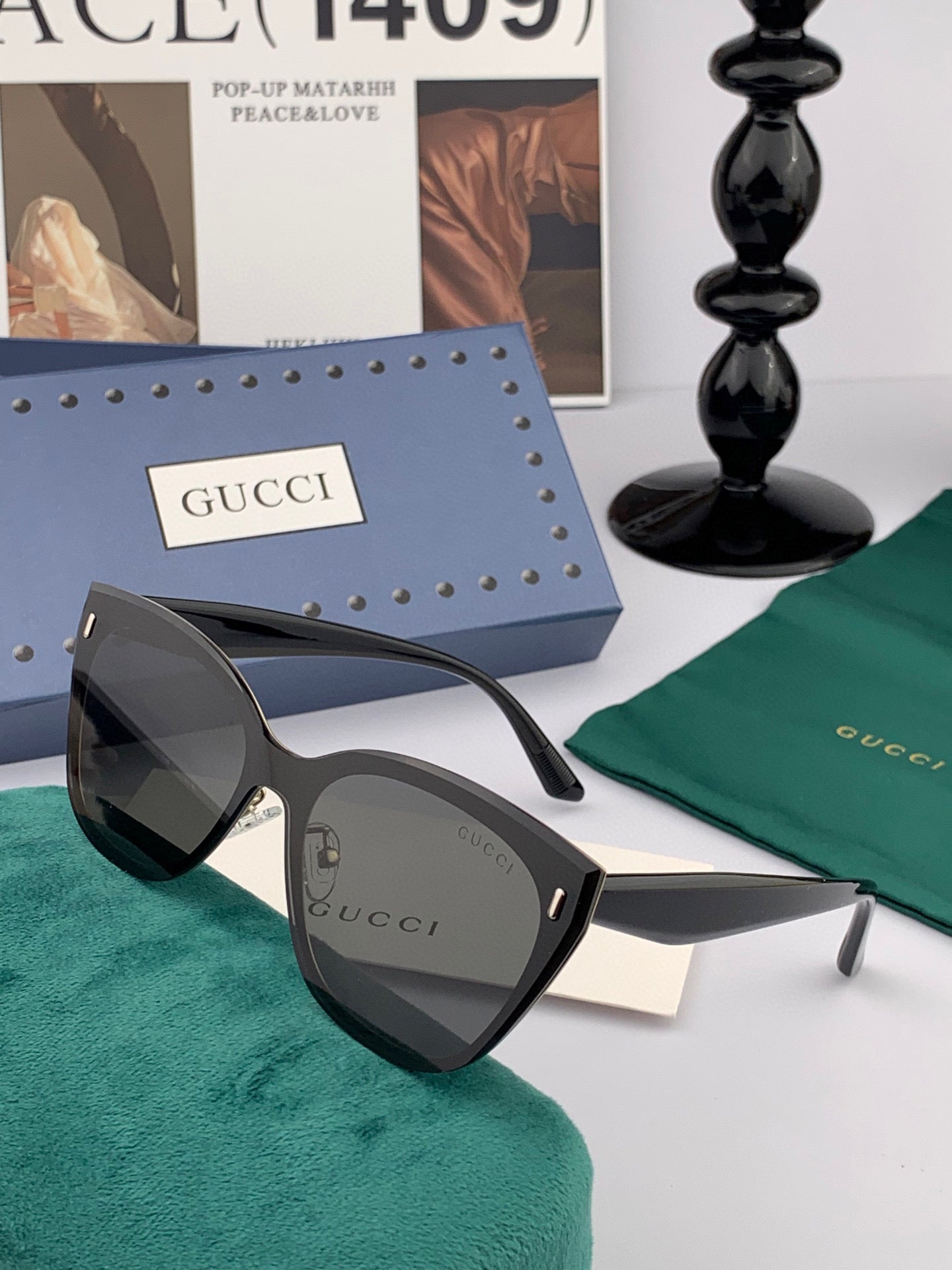 CAT-EYE FRAME SUNGLASSES G3322 IN ACETATE
