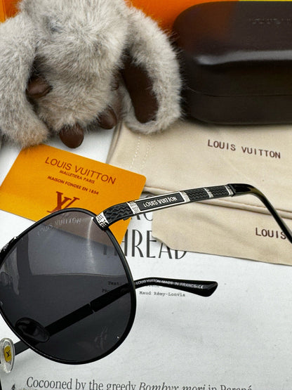 PILOT SUNGLASSES L66 IN BLACK METAL