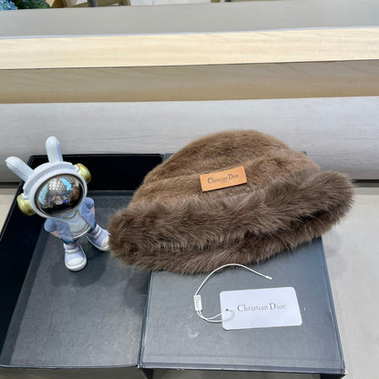 BUCKET HAT IN BROWN MINK FUR 433469