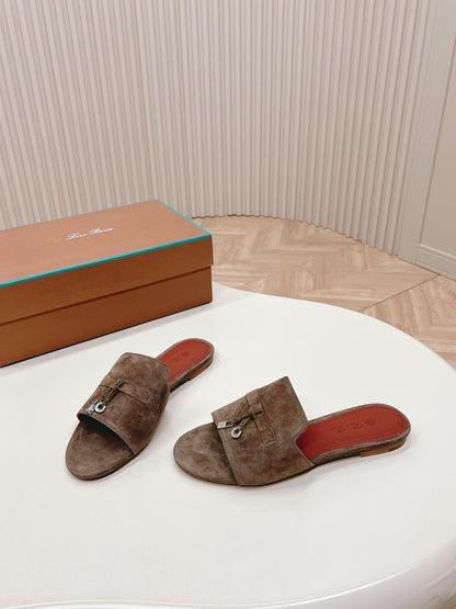 LP SUMMER CHARMS SANDALS IN ASH BROWN SUEDE