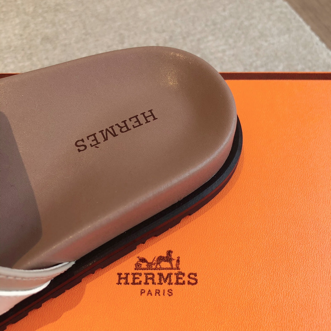 EMPIRE SANDAL LIGHT BROWN MIX CREAM CALFSKIN