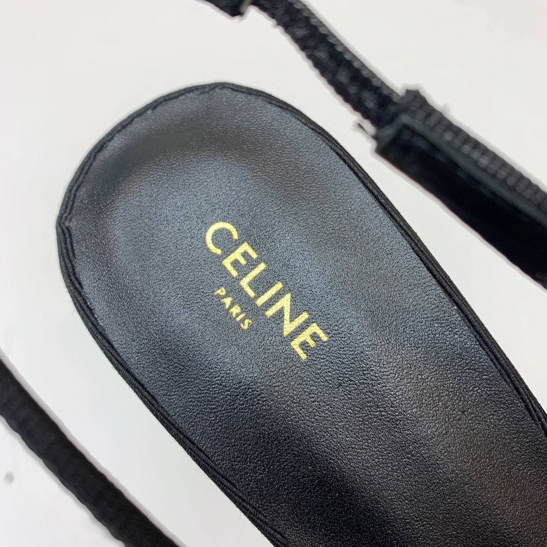 ALMA TRIOMPHE SLINGBACK IN BLACK SUEDE