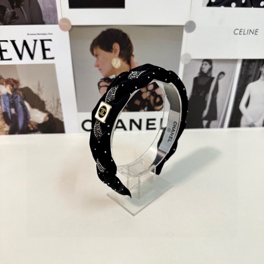 HAIRBAND CC LOGO BLACK FOR WOMEN 151340