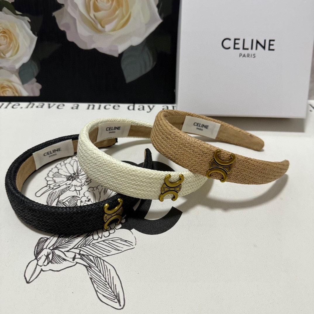 CAMEL BEIGE RAFFIA WOVEN HAIRBAND 400481