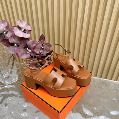 JAM 30 SANDAL IN BRONZE BROWN CALFSKIN