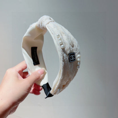 WHITE HAIRBAND WITH PEARL FOR WOMEN 124701
