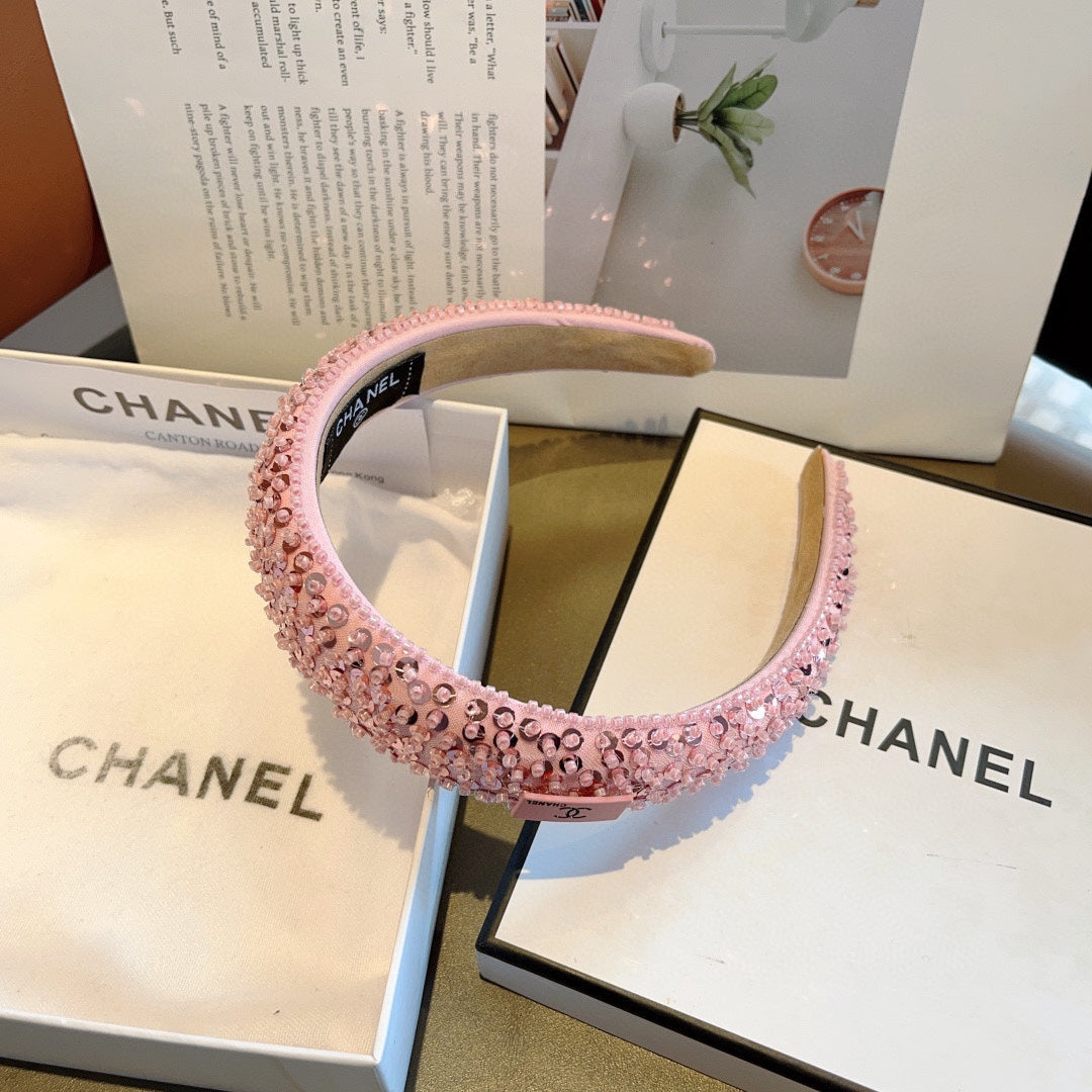 ROUGE PINK FABRIC WITH SEQUINS HAIRBAND 412429
