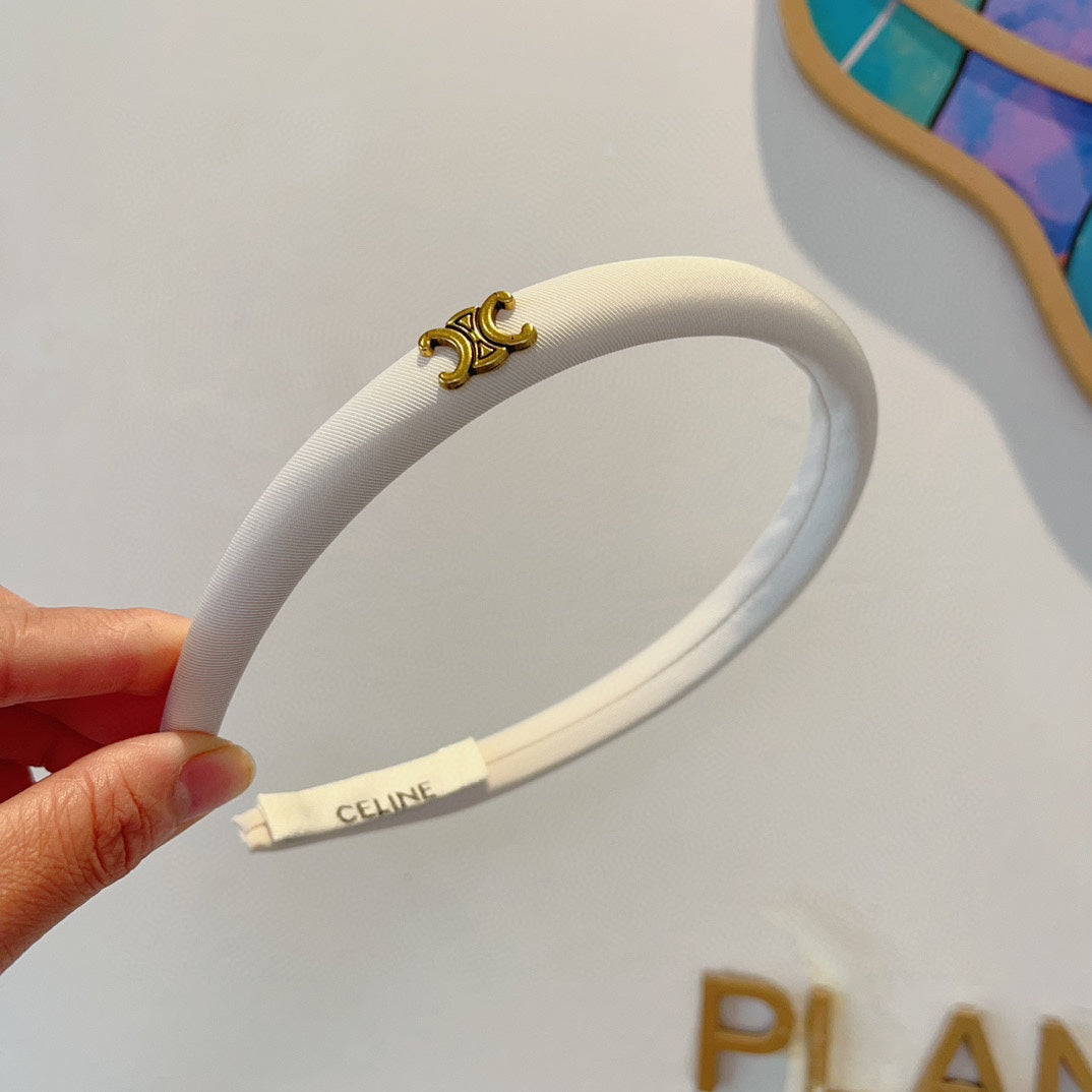 WHITE FABRIC HAIRBAND 425457