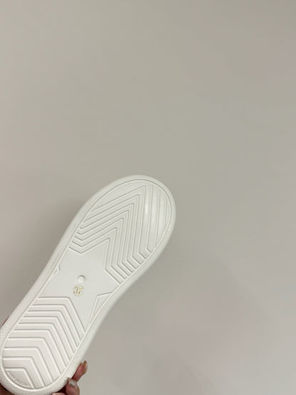 YELLOW STAR SNEAKER WHITE CALFSKIN AND SUEDE CALFSKIN WITH SHEARLING LINING