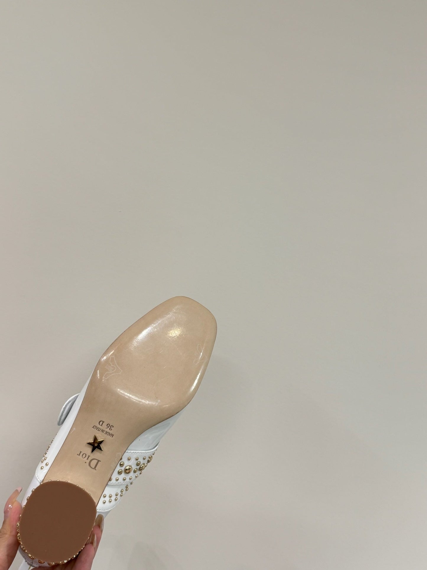 BELLE-D HEELED ANKLE BOOT WHITE PATENT CALFSKIN